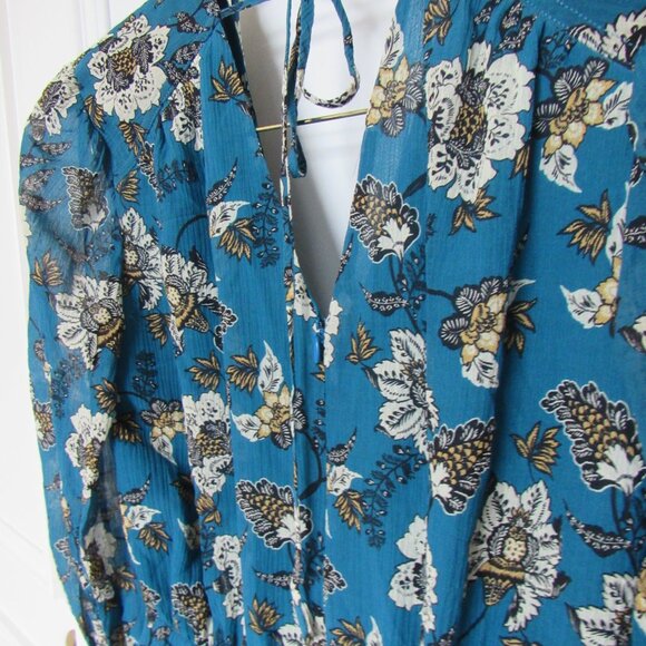 Derek Lam Silk/Cotton Dress,floral, sz.6, lined, dark turquoise - Picture 6 of 8